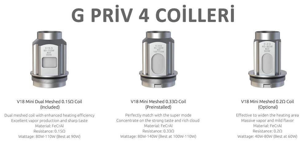 smok tfv18 mini coil fiyat, sipariş